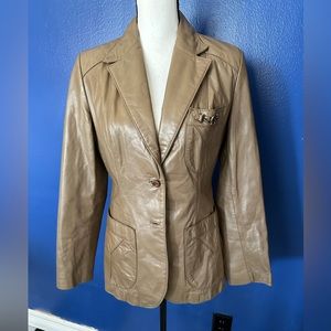 Vintage 1970s Etienne Aigner Leather Jacket – Size 10